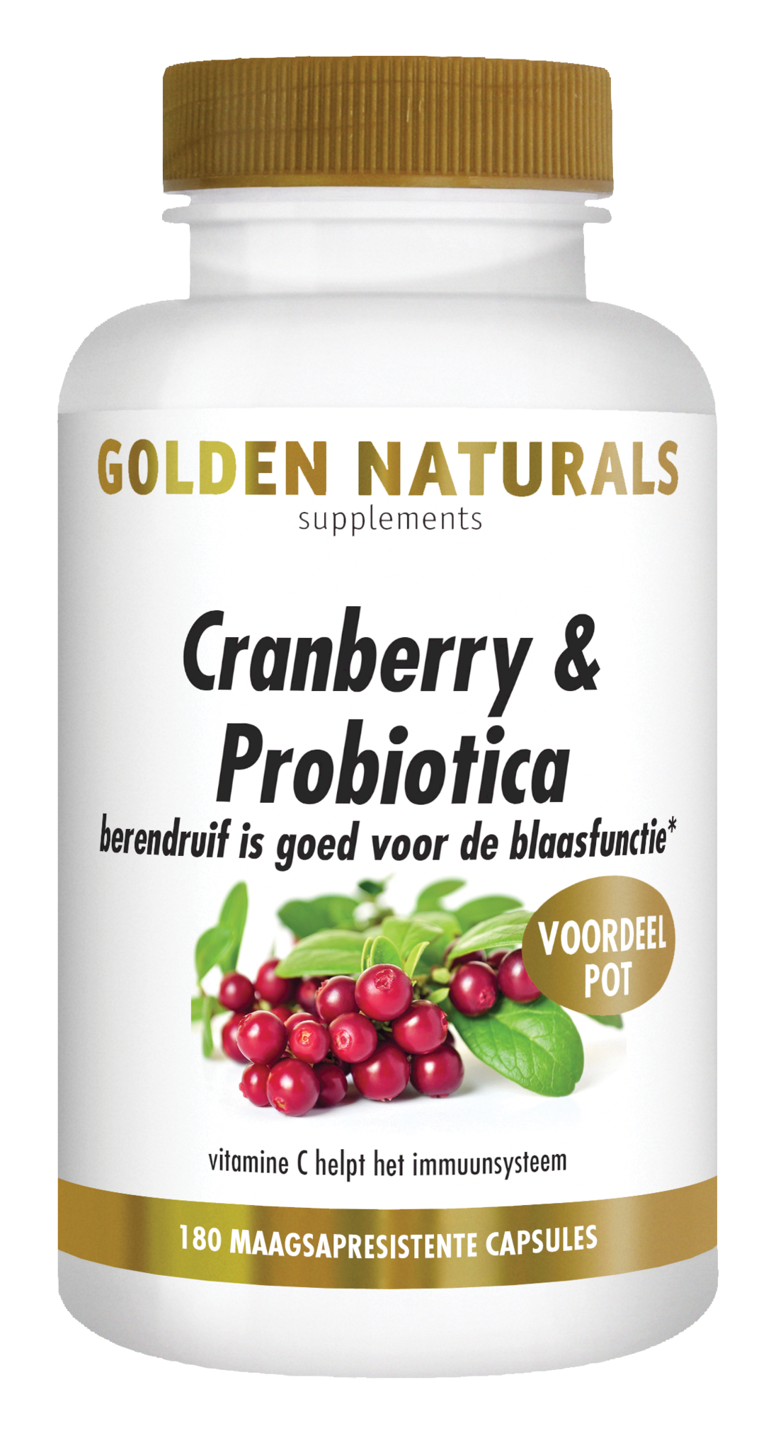 Golden Naturals Golden Naturals Cranberry & Probiotika (180 vegetarische Kapseln)