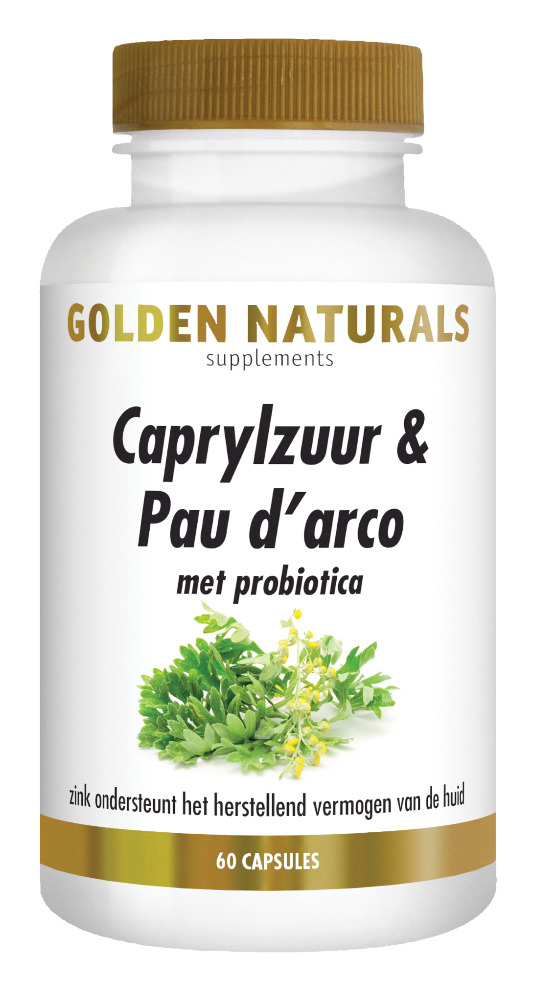 Golden Naturals Golden Naturals Caprylsäure & Pau d'arco mit Probiotika (60 vegetarische Kapseln)