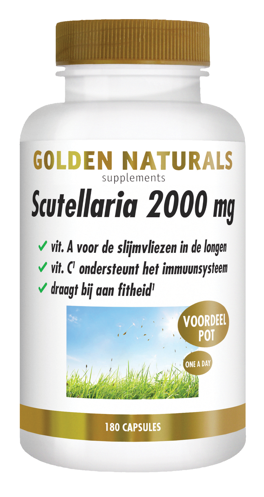 Golden Naturals Scutellaria 2000 mg (180 Caps)