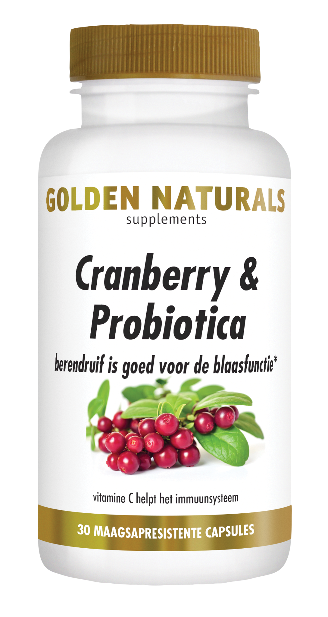 Golden Naturals Cranberry & Probiotika (30 VCaps)