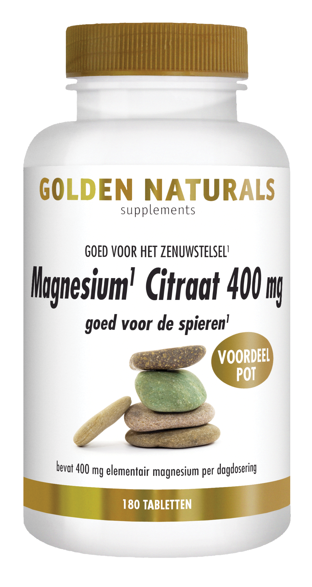Golden Naturals Magnesiumcitrat 400 mg (180 Tab)