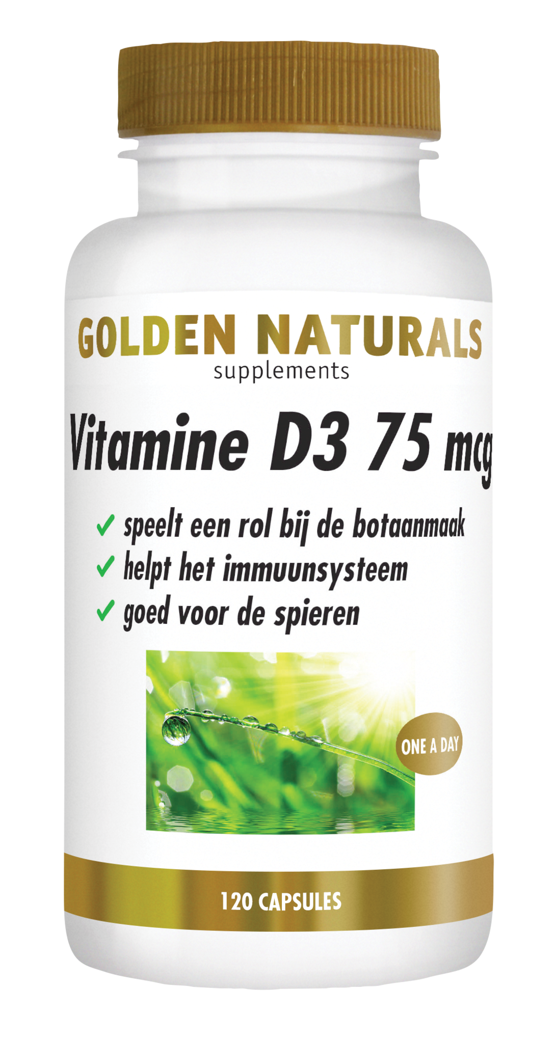 Golden Naturals Vit D3 75µg (120 Caps)