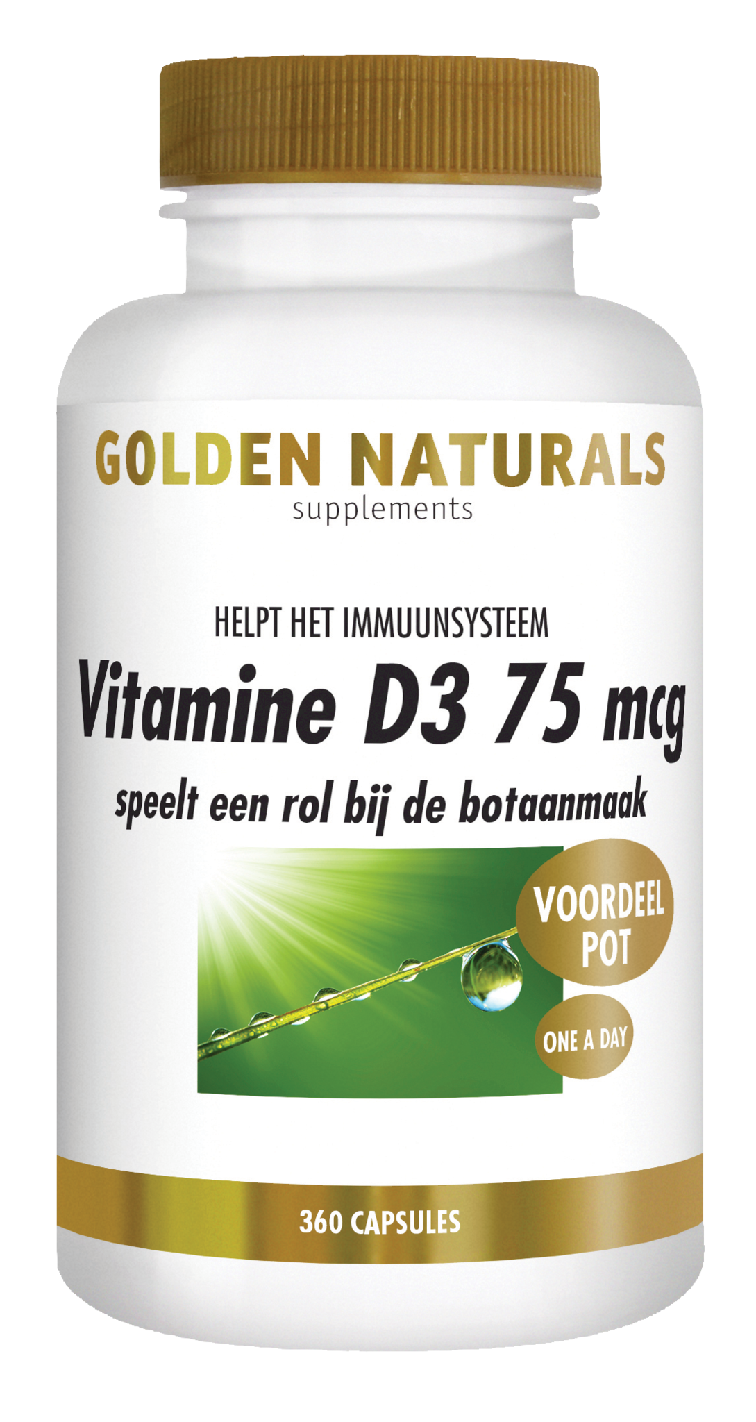 Golden Naturals Golden Naturals Vitamin D3 75mcg (360 Kapseln)