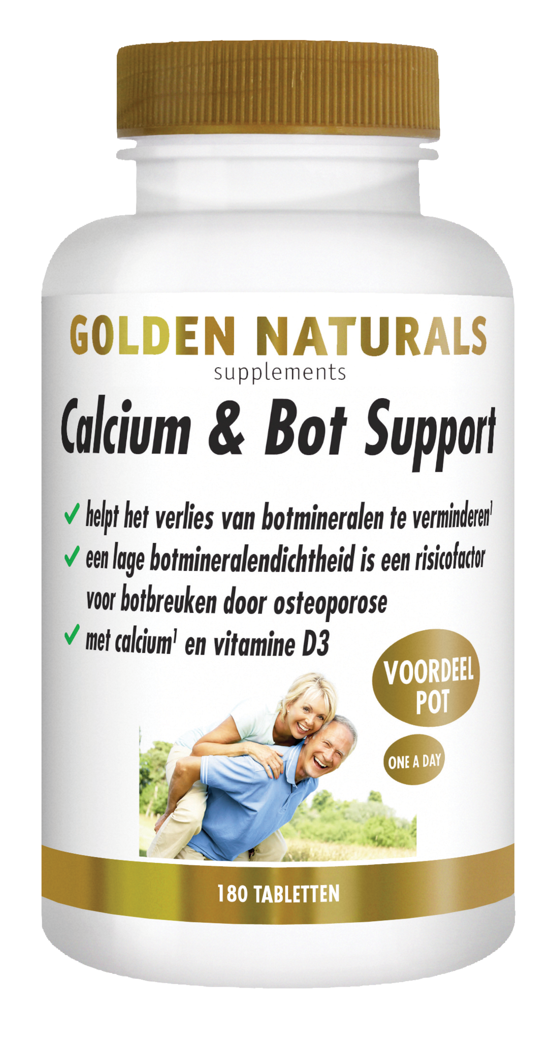 Golden Naturals Kalzium- und Knochenunterstützung (180 Tab)