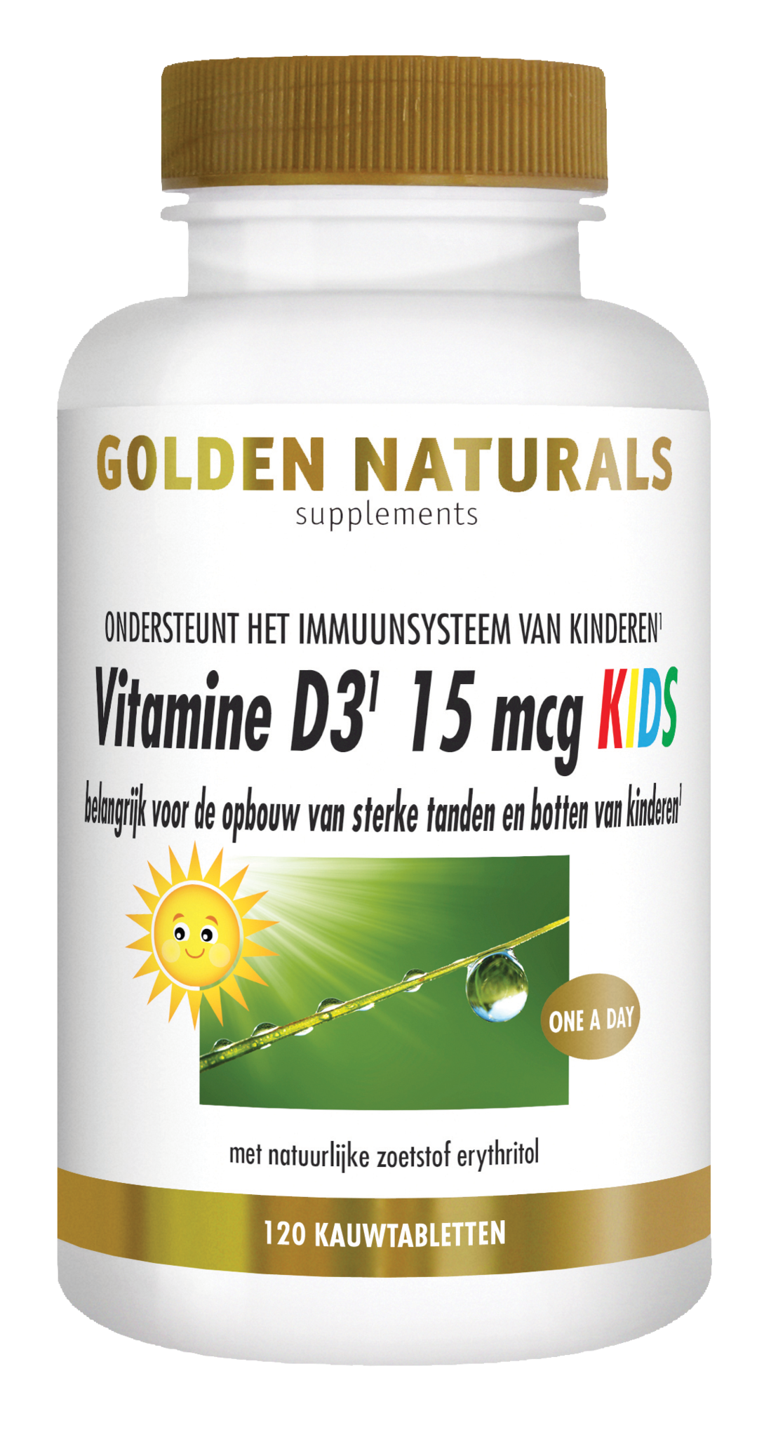 Golden Naturals Golden Naturals Vitamin D3 15mcg Kinder (120 Kautabletten)