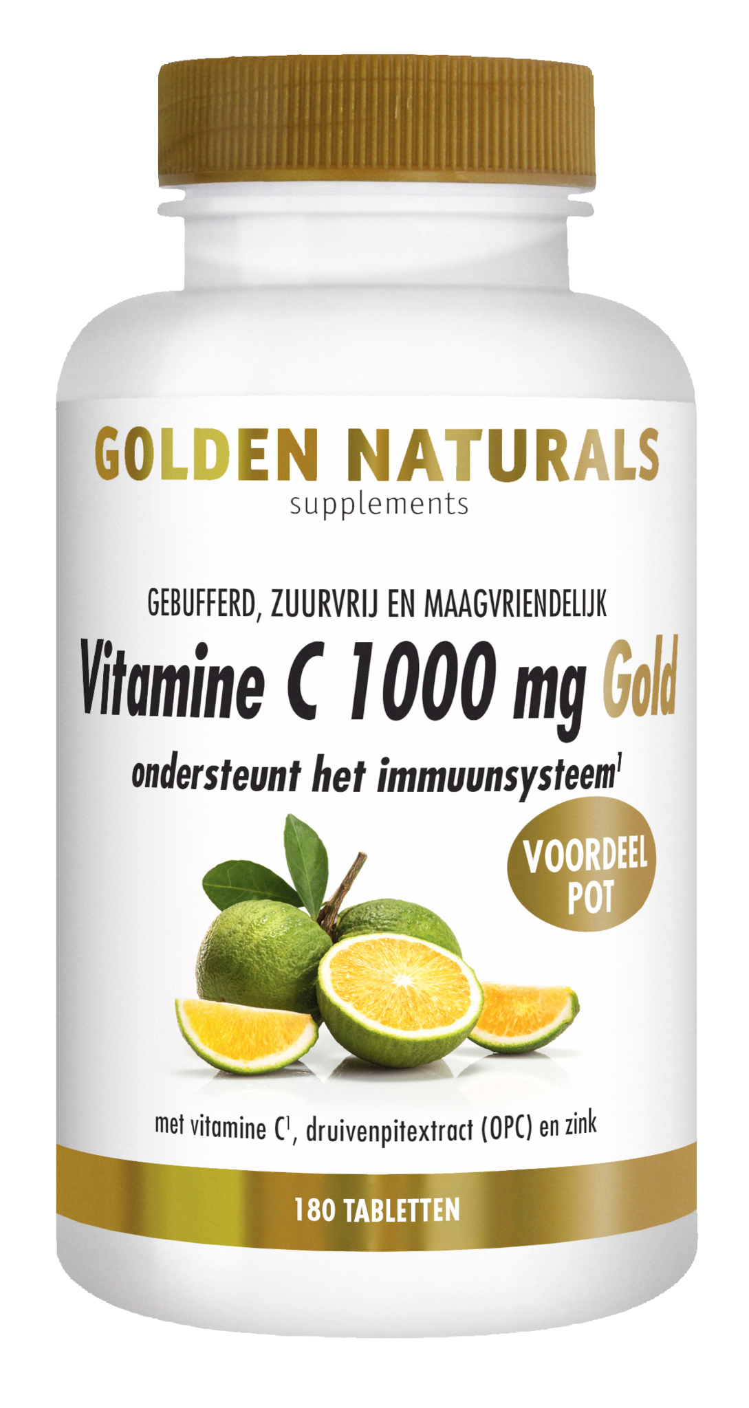 Golden Naturals Golden Naturals Vitamin C 1000 mg Gold vegan (180 Tabletten)