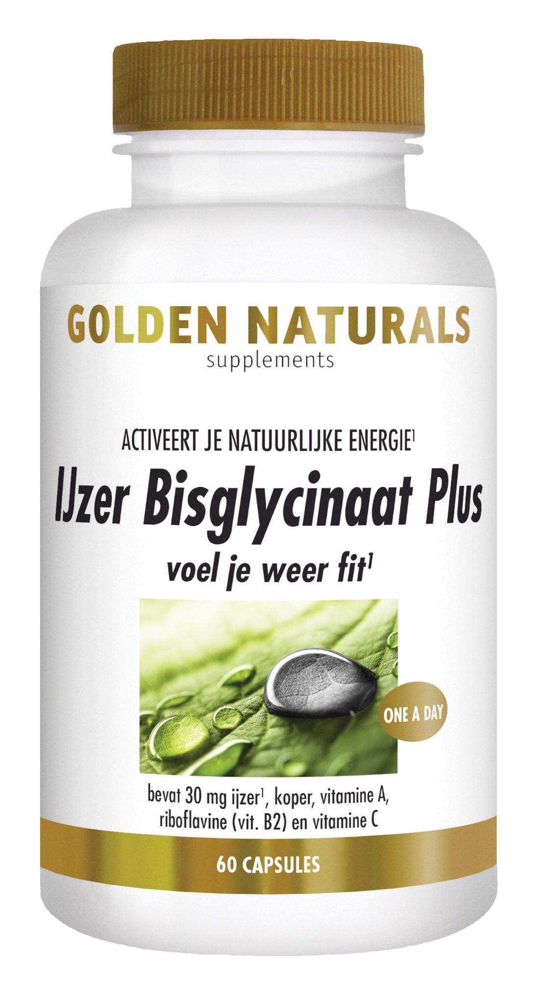 Golden Naturals Golden Naturals Eisenbisglycinat Plus (60 vegetarische Kapseln)