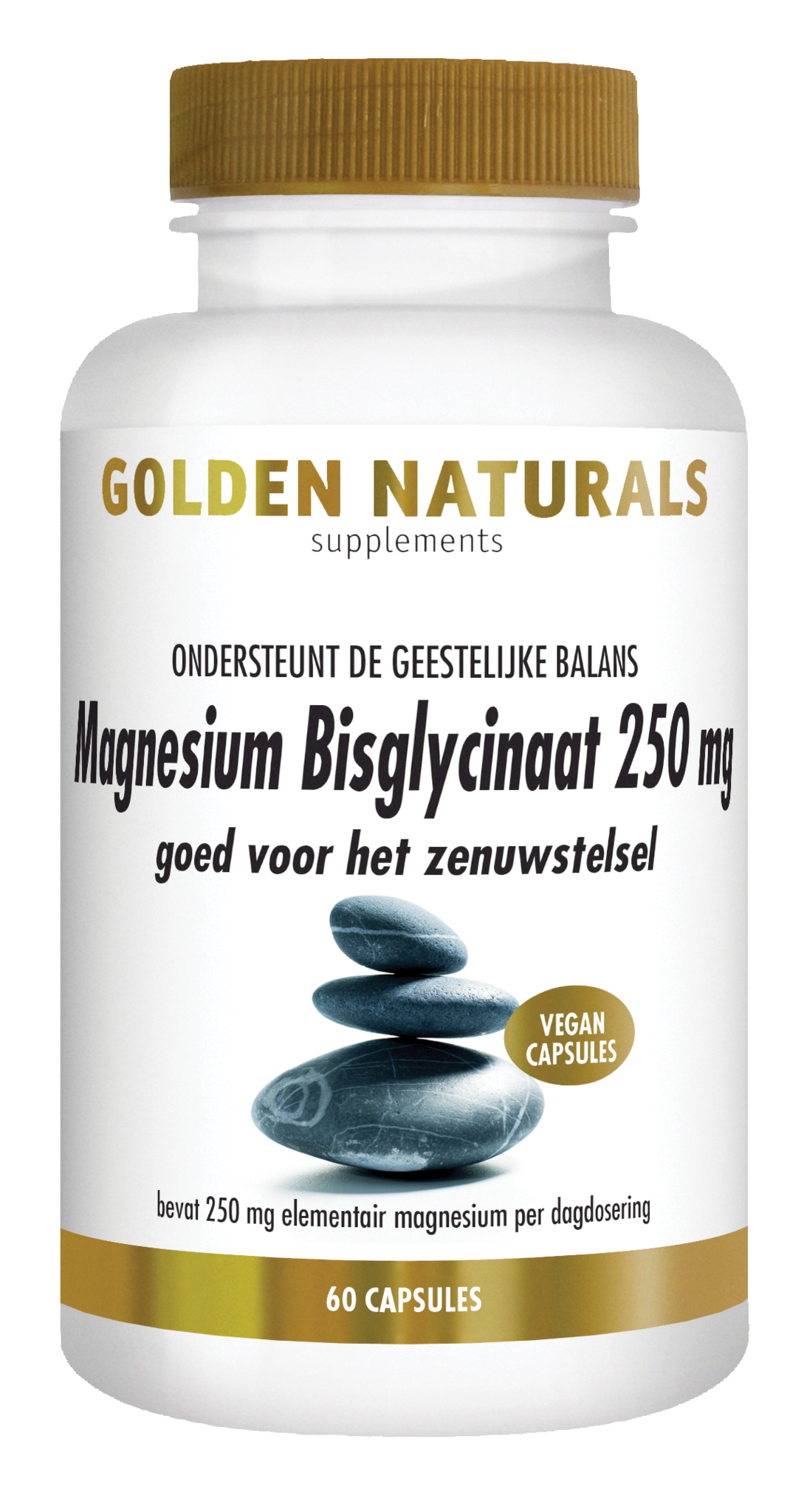 Golden Naturals Golden Naturals Magnesiumbisglycinat 250 mg (60 vegetarische Kapseln)