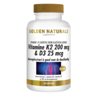Golden Naturals Golden Naturals Vitamin K2 200 Âµg & D3 25 Âµg (120 VCaps)