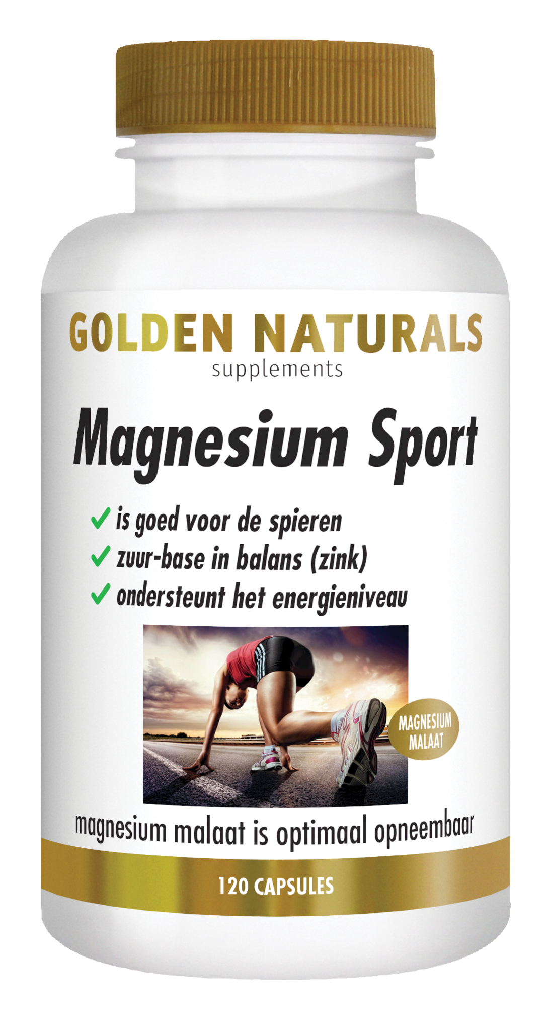 Golden Naturals Golden Naturals Magnesium Sport (120 Vegetarische Kapseln)