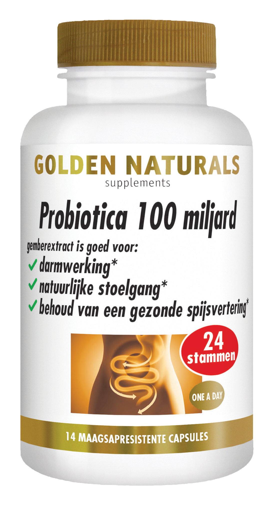 Golden Naturals Golden Naturals Probiotika 100 Milliarden (14 vegetarische Kapseln)