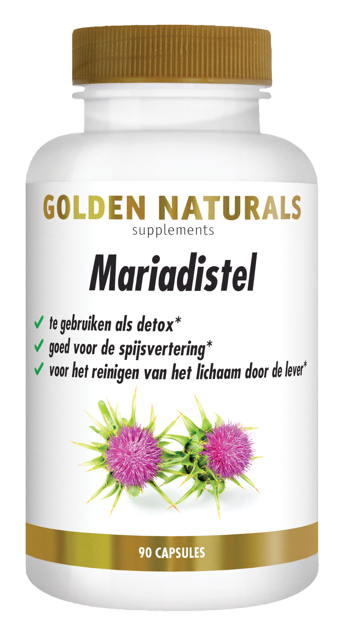 Golden Naturals Golden Naturals Mariendistel (90 vegetarische Kapseln)