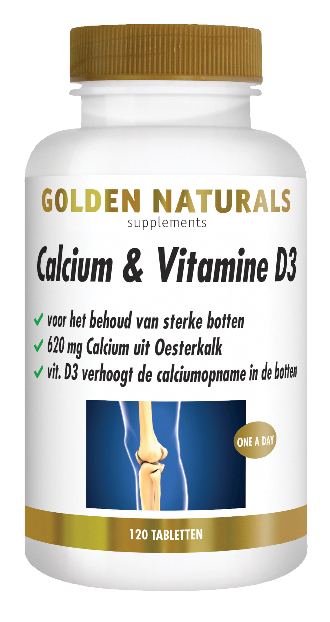 Golden Naturals Calcium & Vitamin D3 (120 Tab)