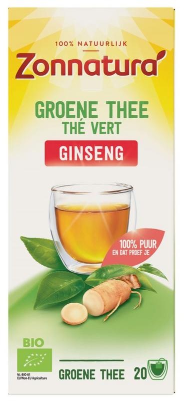 Zonnatura Grüner Tee Ginseng 20 Beutel