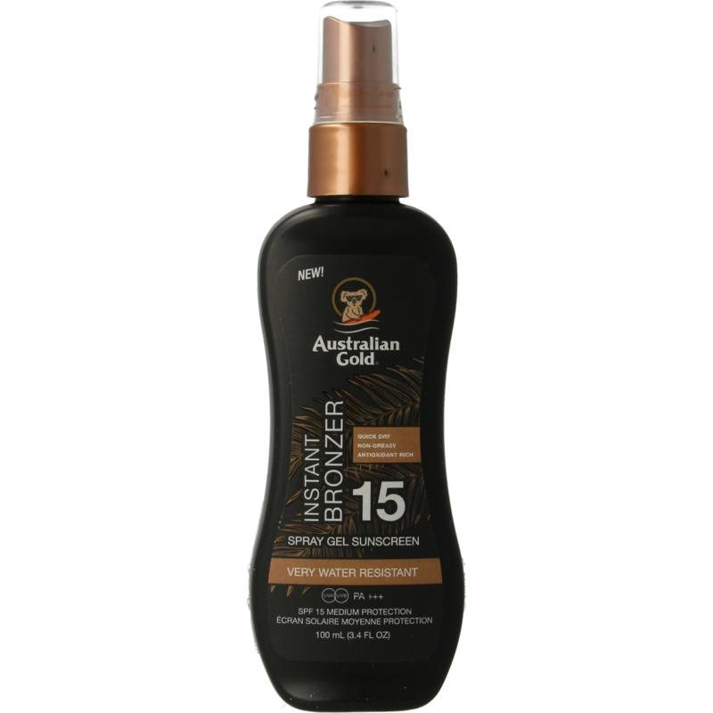 Australian Gold Sprühgel mit Bronzer SPF15 100 Ml