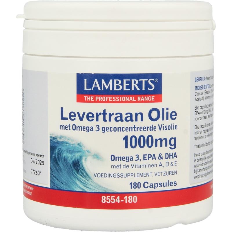 Lamberts Lebertran 1000mg 180 Caps