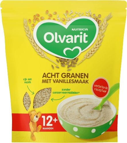 Olvarit Frühstücksbrei 8 Körner 12+ Monate 250 Gramm