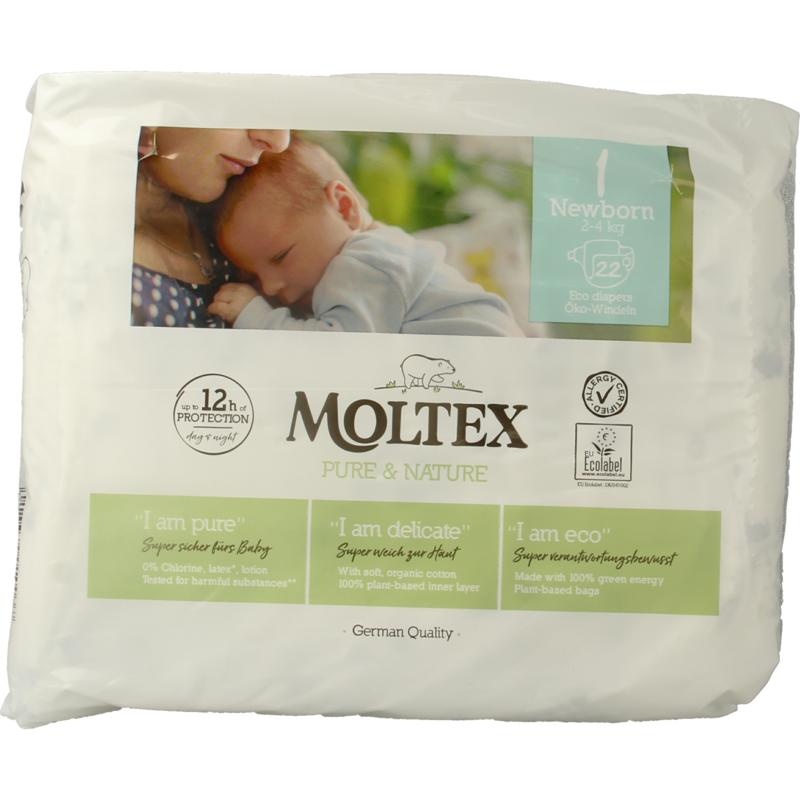 Moltex Moltex Pure & Nature Babywindeln Neugeborene 22 Stück