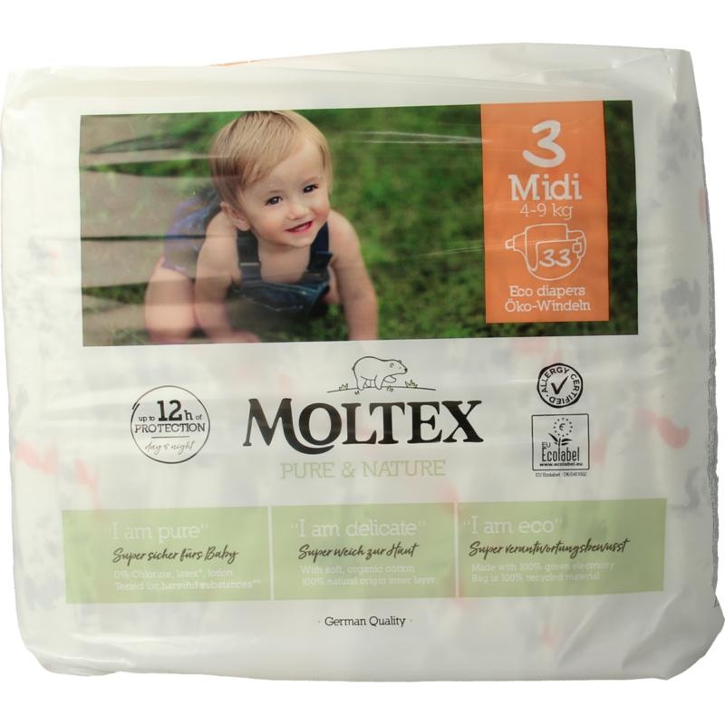 Moltex Moltex Pure & Nature Babywindeln Midi 33 Stück
