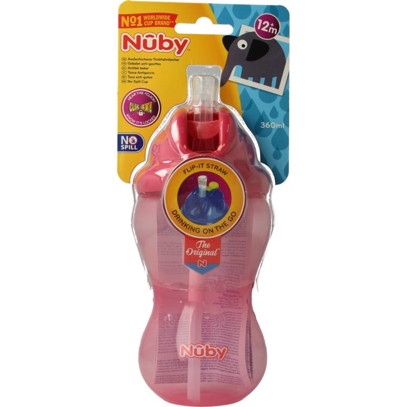 Nuby Nuby Flip it 360Ml 12 Monate+ Rosa 1 Stück