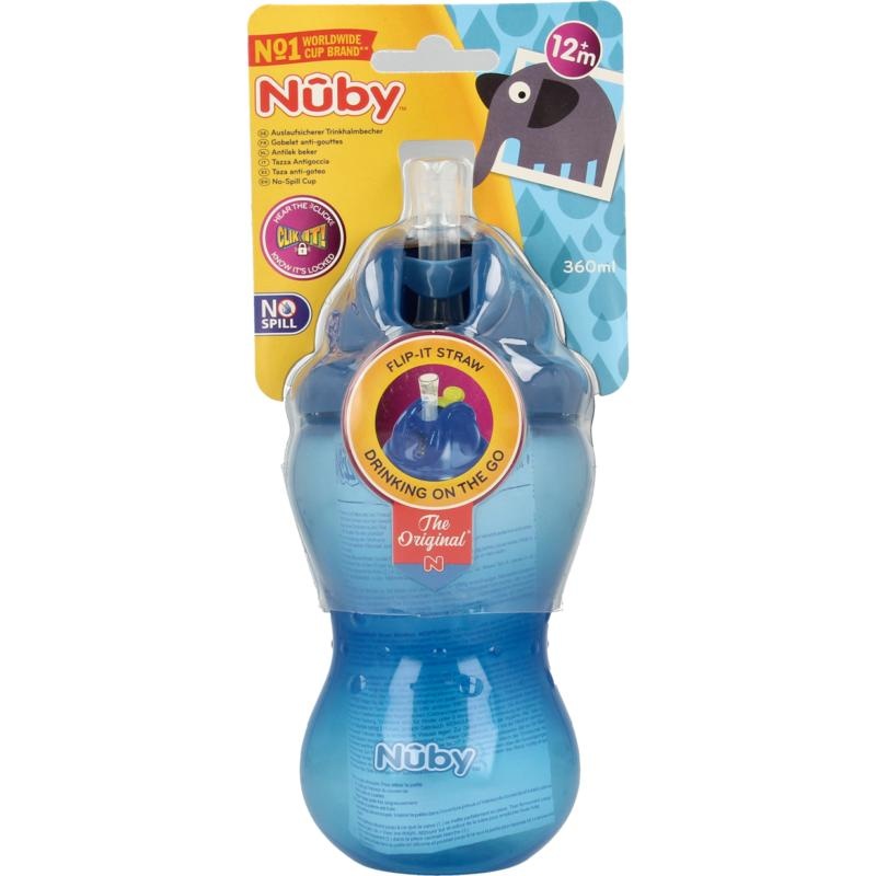 Nuby Flip it 360Ml 12 Monate+ blau 1 Stück