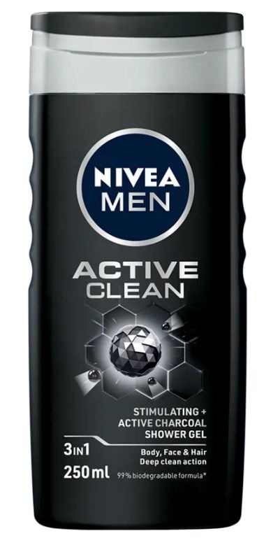 Nivea Aktives sauberes Duschgel für Männer 250 Ml