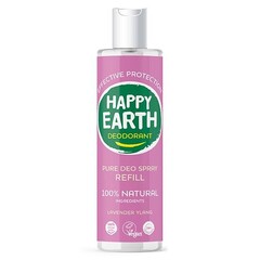 Happy Earth Reines Deospray Lavendel-Ylang-Nachfüllpackung 300 Ml
