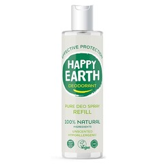 Happy Earth Reines Deospray parfümfrei Nachfüllpackung 300 Ml