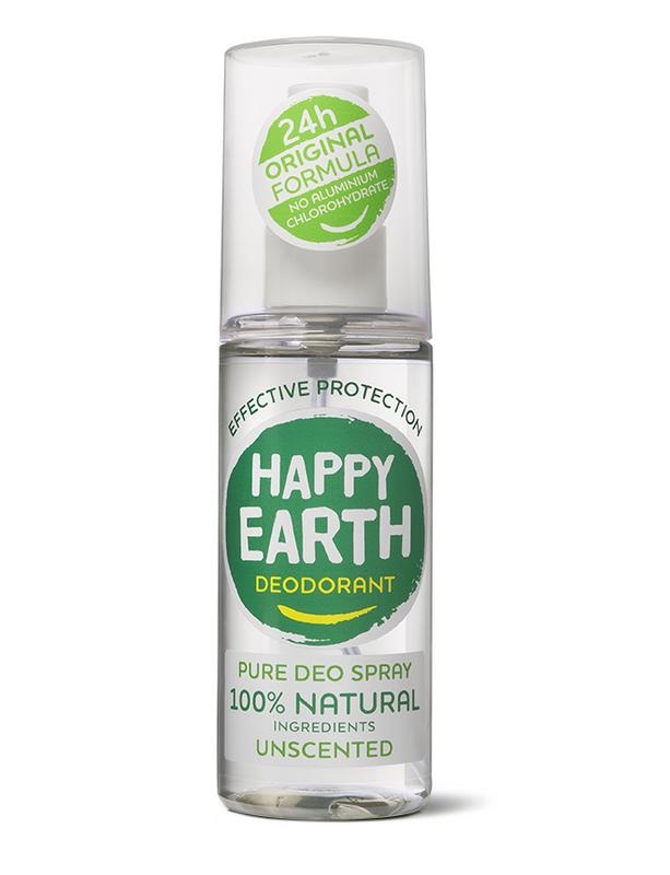 Happy Earth Reines Deospray ohne Duft 100 Ml