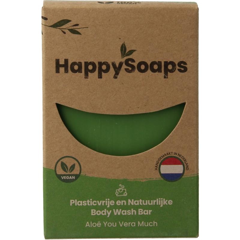 Happysoaps Happysoaps Bodybar Aloe Sie vera viel 100 gr