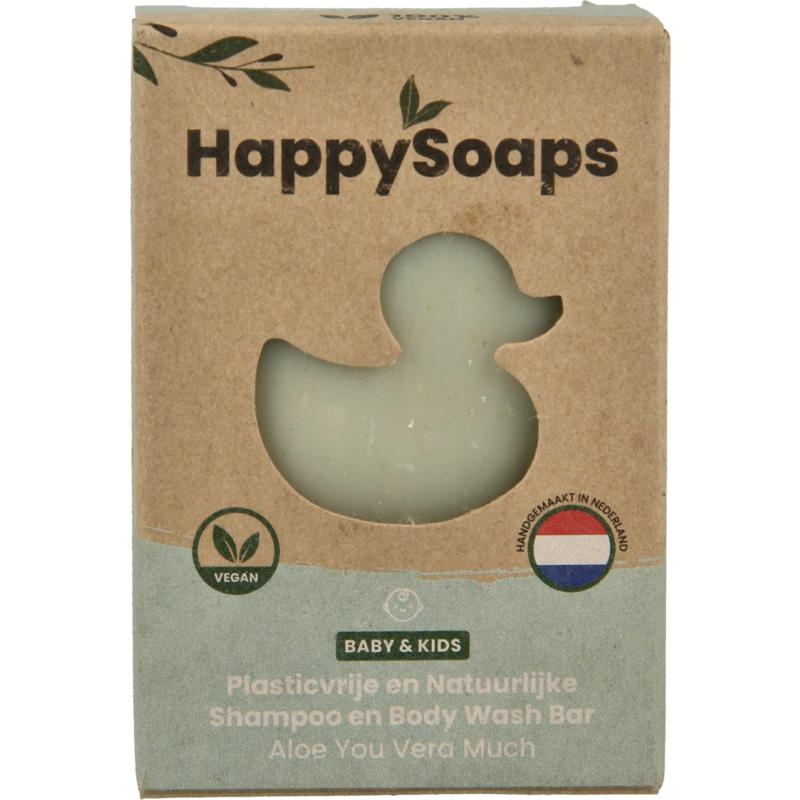 Happysoaps Happysoaps Baby Shampoo & Body Wash Aloe Sie sehr 80 gr