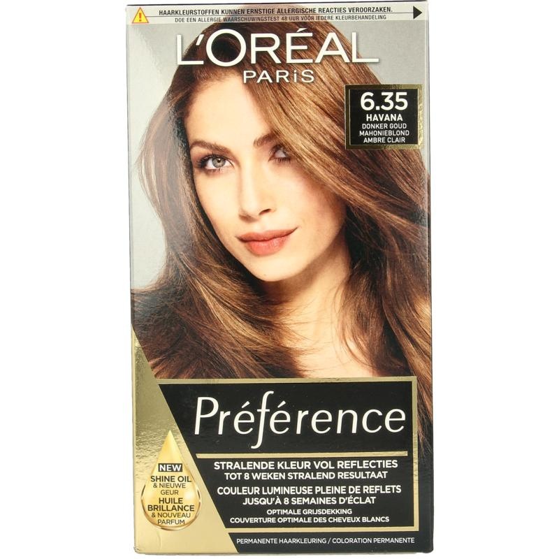 Loreal Präferenz 6,35 Havane dunkelgold Mahagoni blond 1 Set