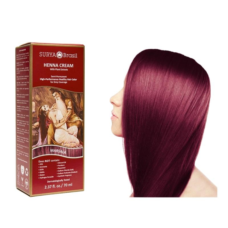 Surya Brasil Henna Haarfärbemittel Creme Marsala 70 Ml