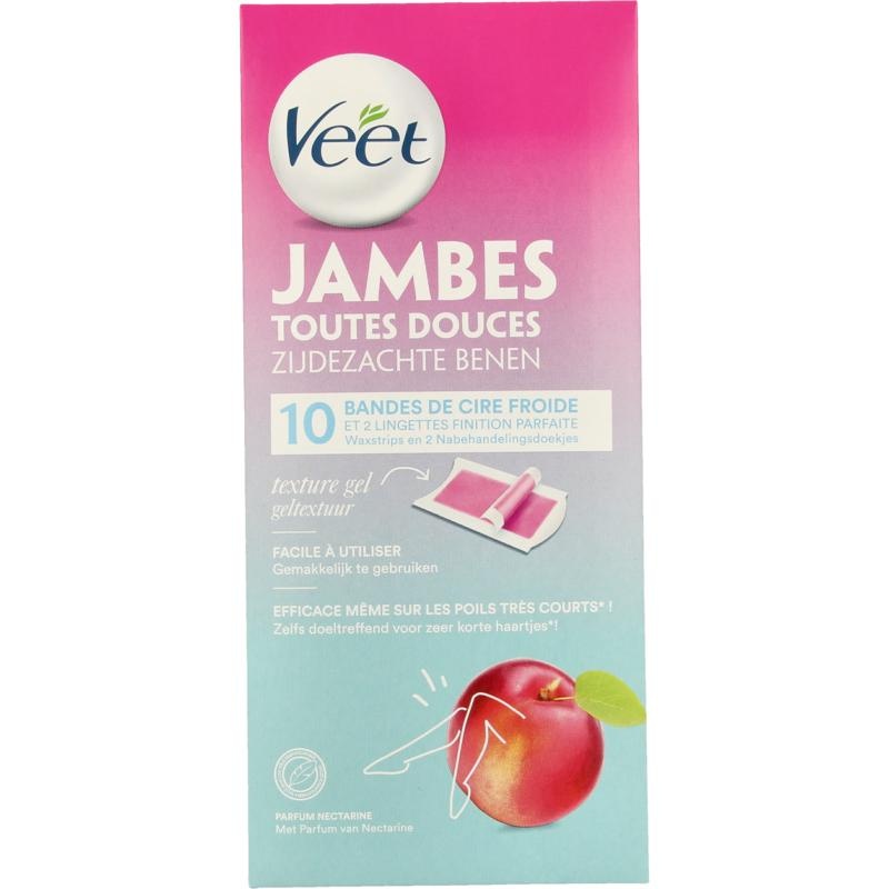Veet Kalte Wachsstreifen Beine Nektarine 10 Stück