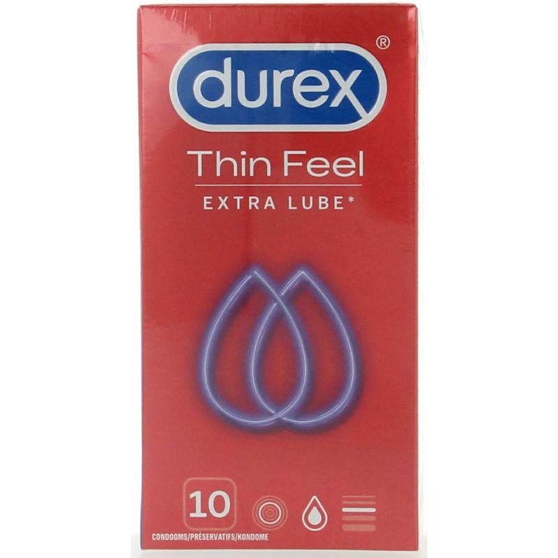 Durex Durex Dünnes Gefühl, zusätzliches Gleitmittel 10 Stück