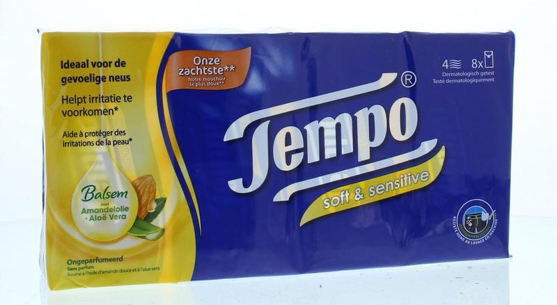 Tempo Plus empfindliche Haut 8 x 9 Stk 8 x 9 Stück