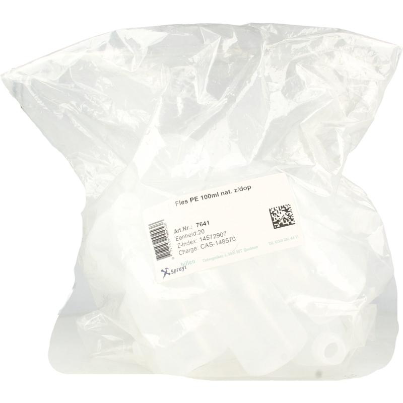 Spruyt Hillen PE Flasche 100 Ml natürlich ohne Verschluss 20 Stk