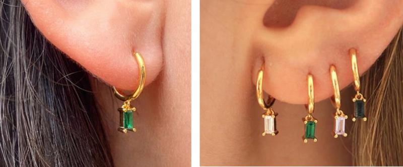 Jewels Jewels Ohrring mit kühlen Steintönen 1 Stück