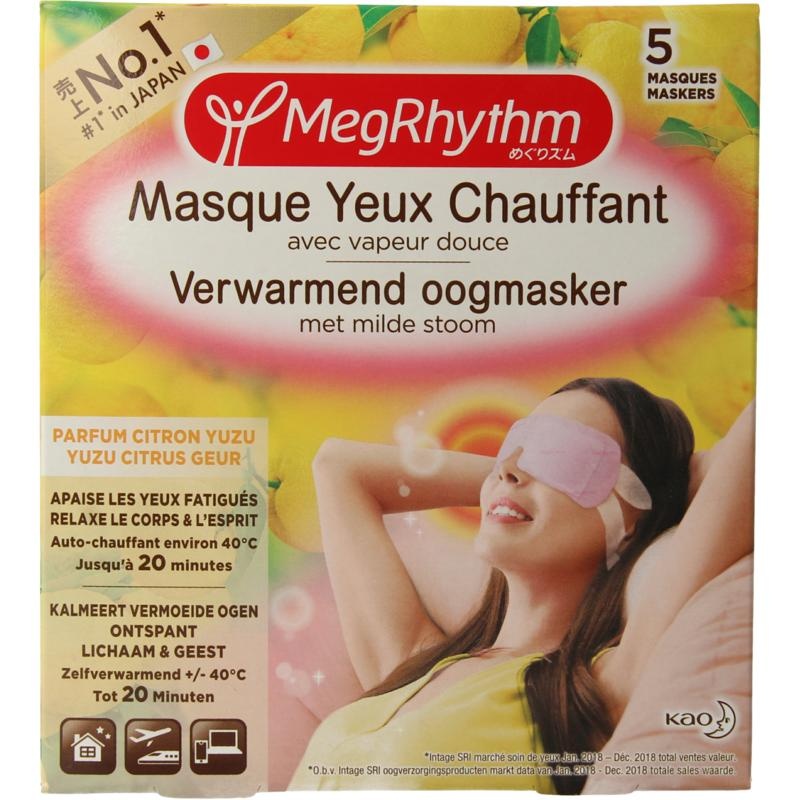 Megrhythm Megrhythm Warme Augenmaske Zitrus/Yuzu 5 Stück