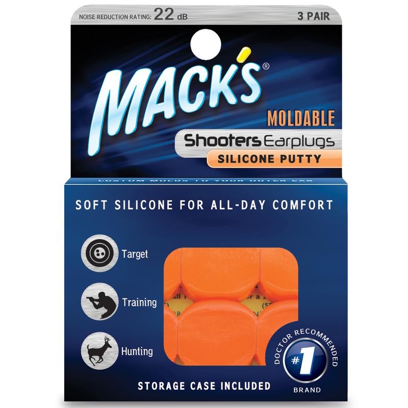 Macks Shooters formbare Ohrstöpsel orange 3 Paar
