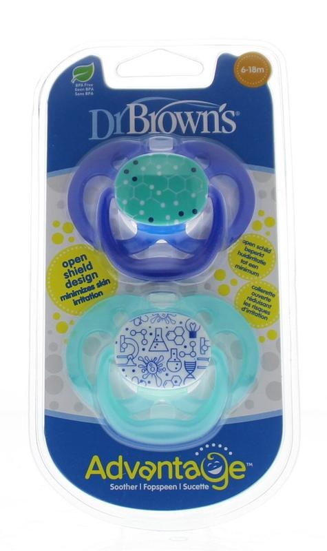 Dr Brown's Dr Brown's Schnullervorteil Phase 2 blau 2 Stück