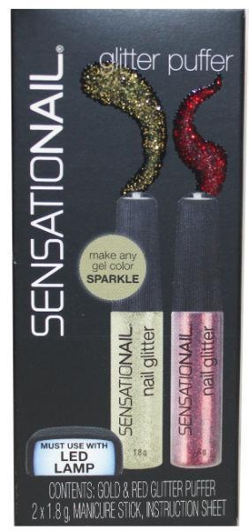 Sensationail Sensationail Glitzerpuffer gold / rot 2x1,8 4 gr