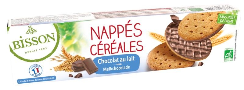 Bisson Bio-Kekse mit gefrosteten Körnern aus dunkler Schokolade (140 Gramm)