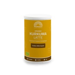 Mattisson Latte Kurkuma, goldene Milch, gesüßter Zimt - Kokosnuss, Bio (175 Gramm)