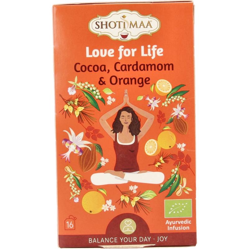 Shoti Maa Love for Life Kakao, Kardamom & Orange Bio (16 Beutel)