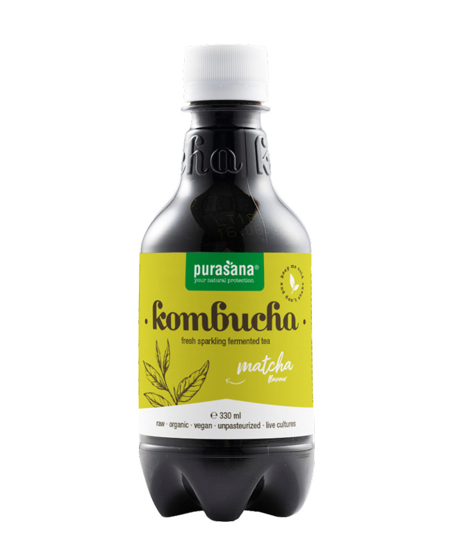 Purasana Kombucha Matcha vegan bio (330 Ml)