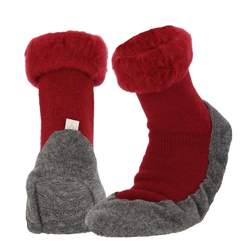Apollo House Slipper Wolle Anti-Rutsch Rot 37/38 (1 Paar)