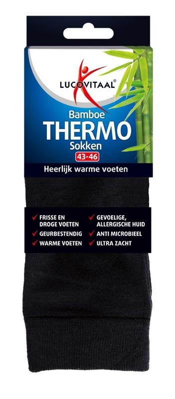 Lucovitaal Bamboo Thermosocke Größe 43-46 (1 Paar)