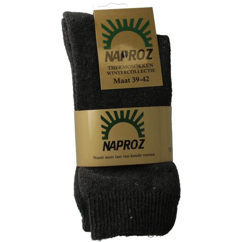Naproz Thermosocken grau Größe 39-42 (3 Paar)
