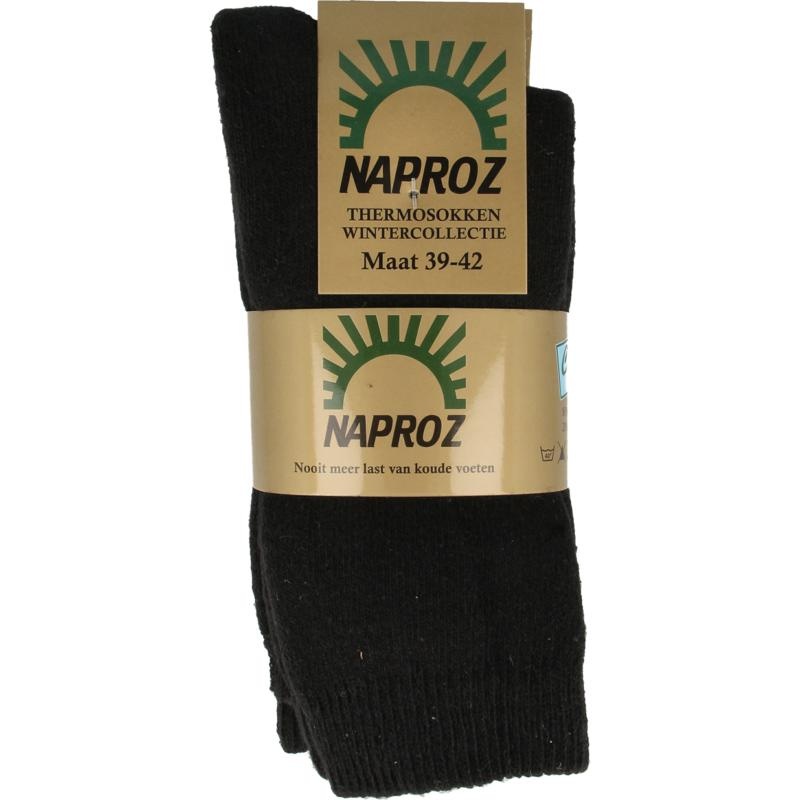 Naproz Thermosocken schwarz Größe 39-42 (3 Paar)